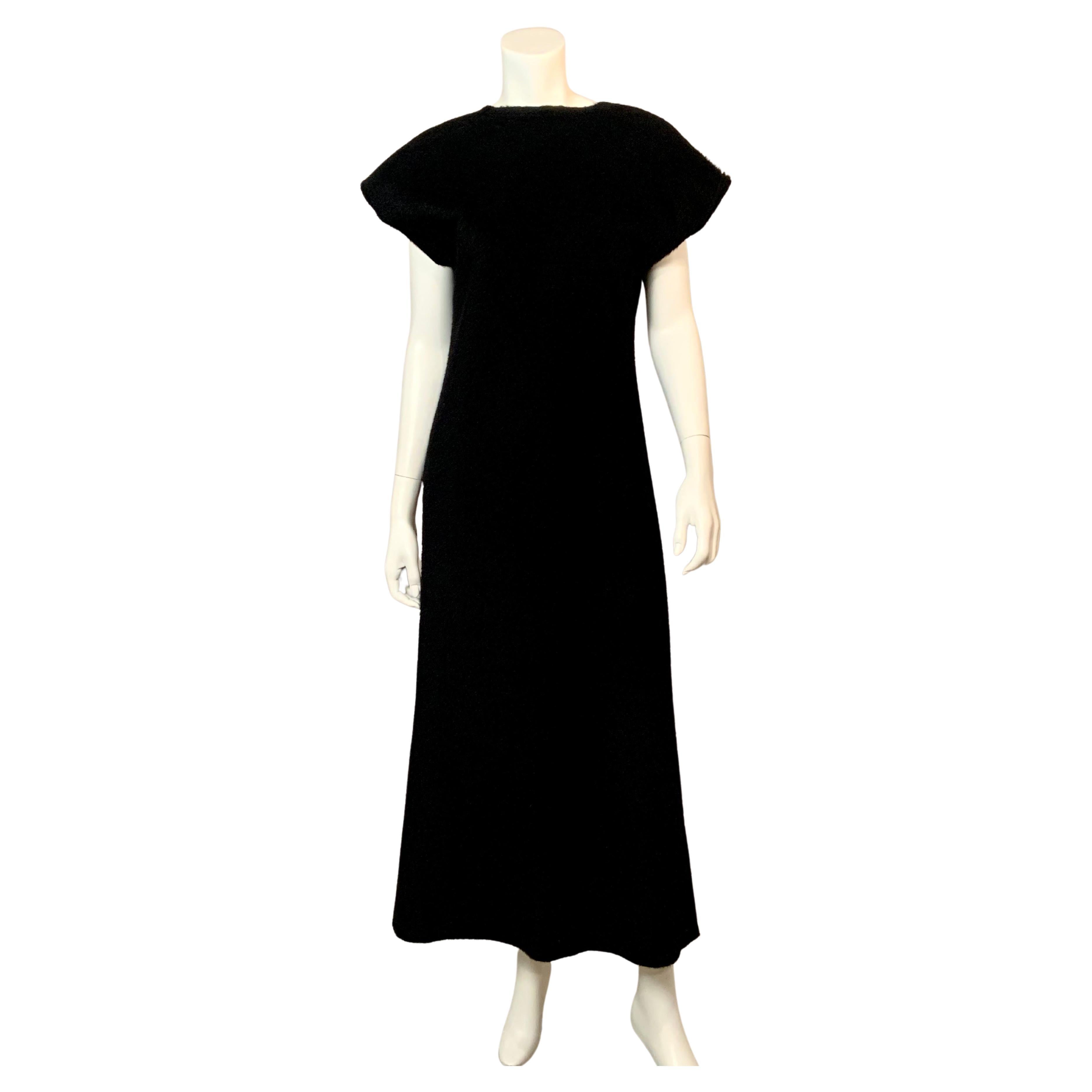 Comme des Garcons Black Textured Fabric Winter Evening or Maxi Dress