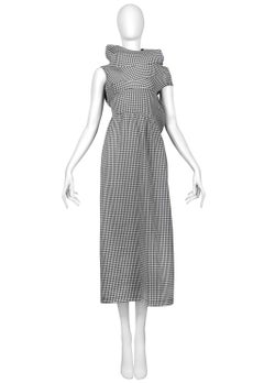 Comme Des Garcons Black & White Gingham Lumps & Bumps Collection Dress 1997