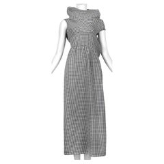 Vintage Comme Des Garcons Black & White Gingham Lumps & Bumps Collection Dress 1997