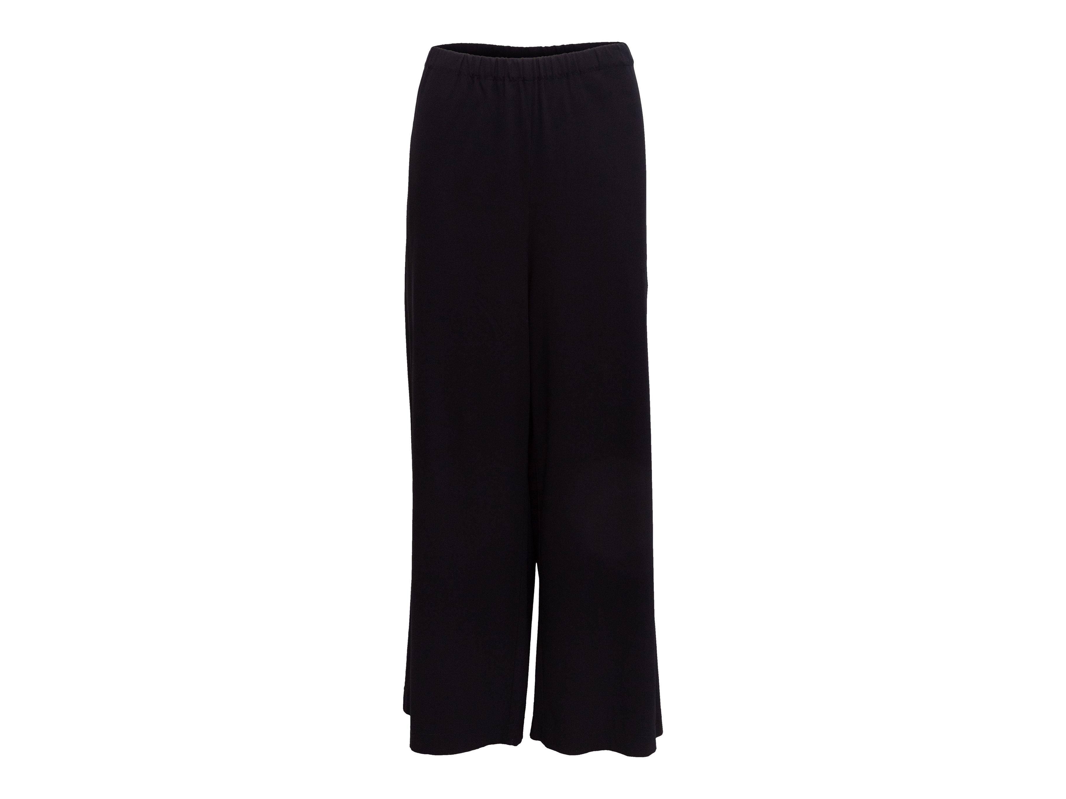 Garcons Black Wide-Leg Wool Pants 