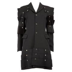 Comme Des Garcons Black Wool Armour Suit Jacket Size S