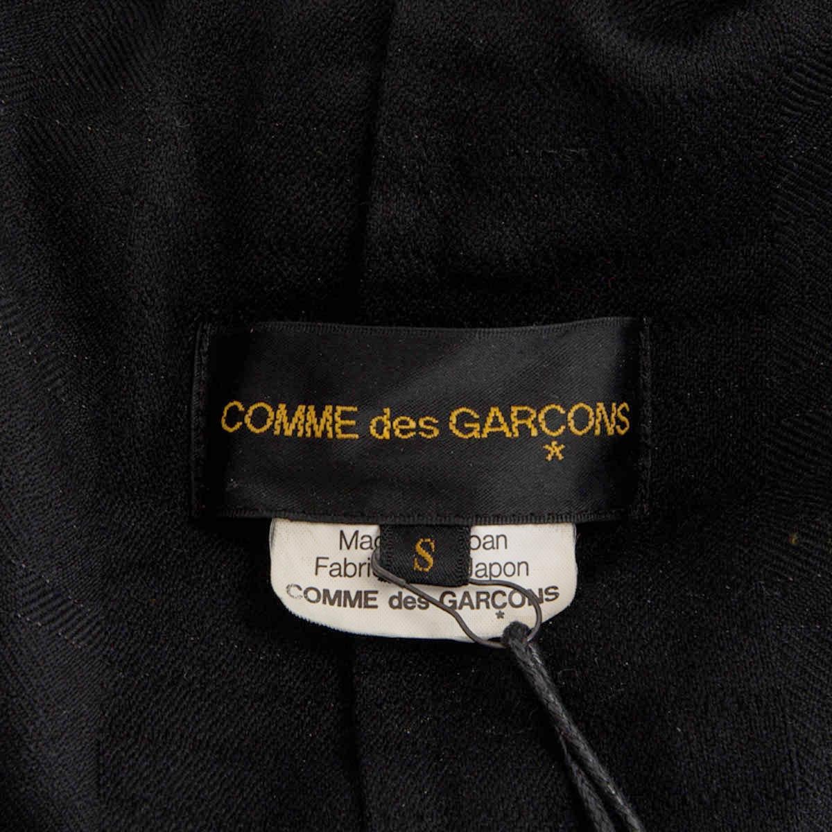 COMME DES GARCONS - Veste en laine noire déconstruite à lanières, taille S en vente 1