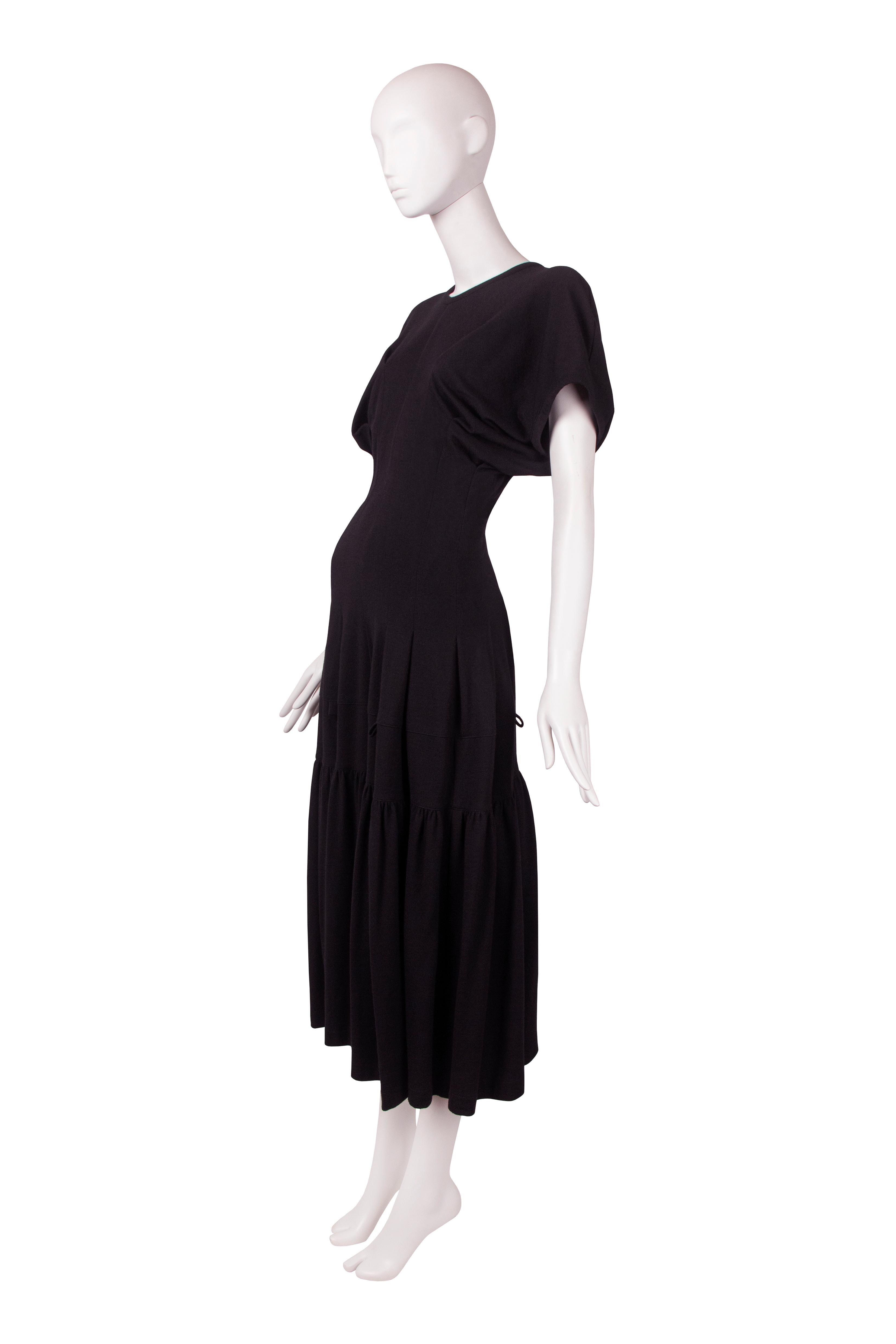 Comme Des Garcons black wool dress, fw 1989 In Good Condition In Melbourne, AU