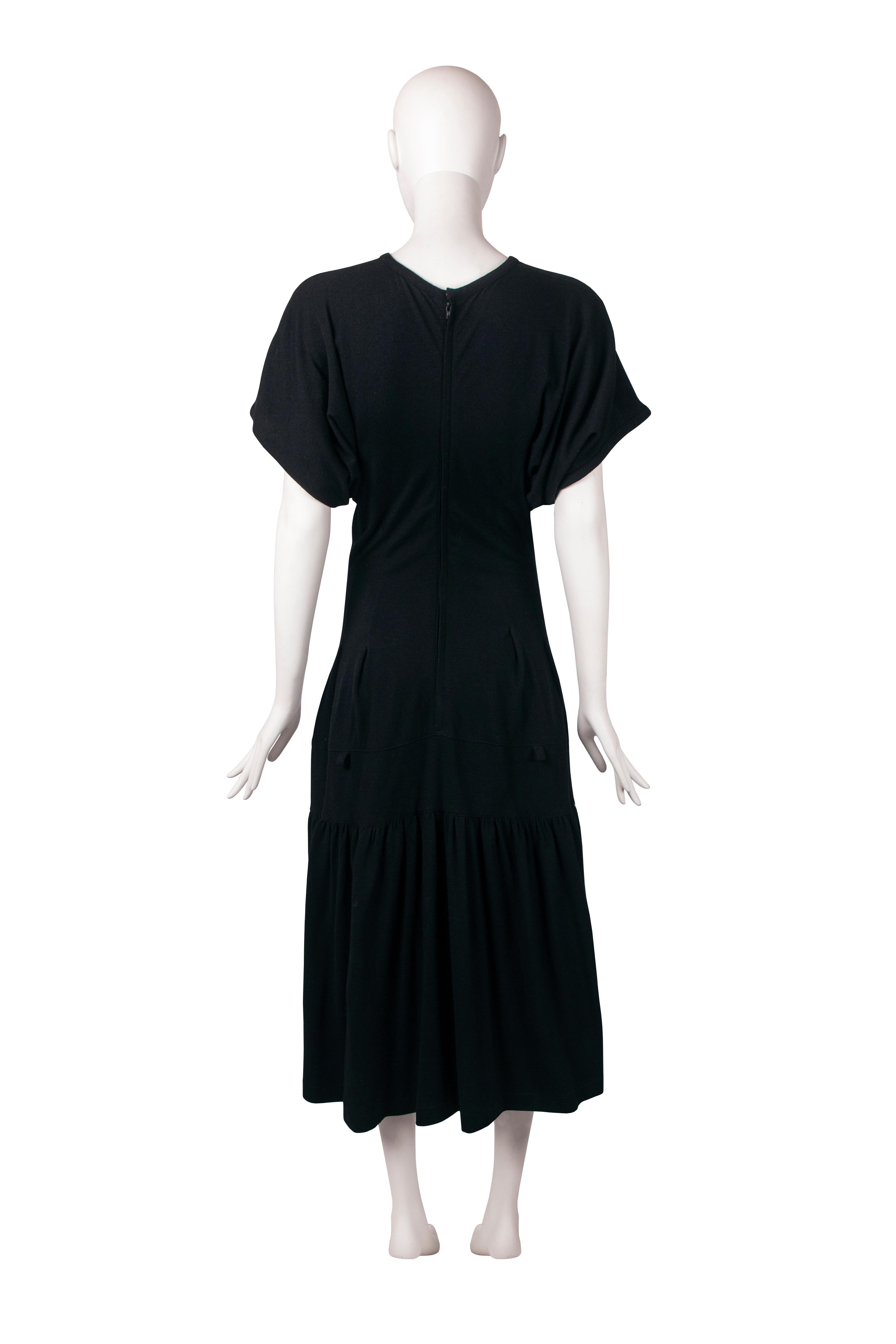 Comme Des Garcons black wool dress, fw 1989 1