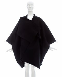 Comme des Garcons black wool felt coat, fw 1983