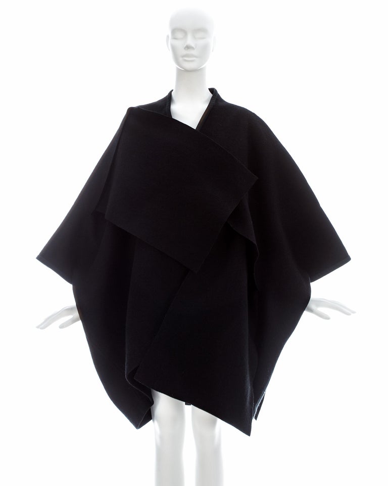 Comme des Garcons black wool felt coat, fw 1983 at 1stDibs | black wool ...