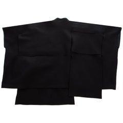 Comme des Garcons black wool felt coat, fw 1983