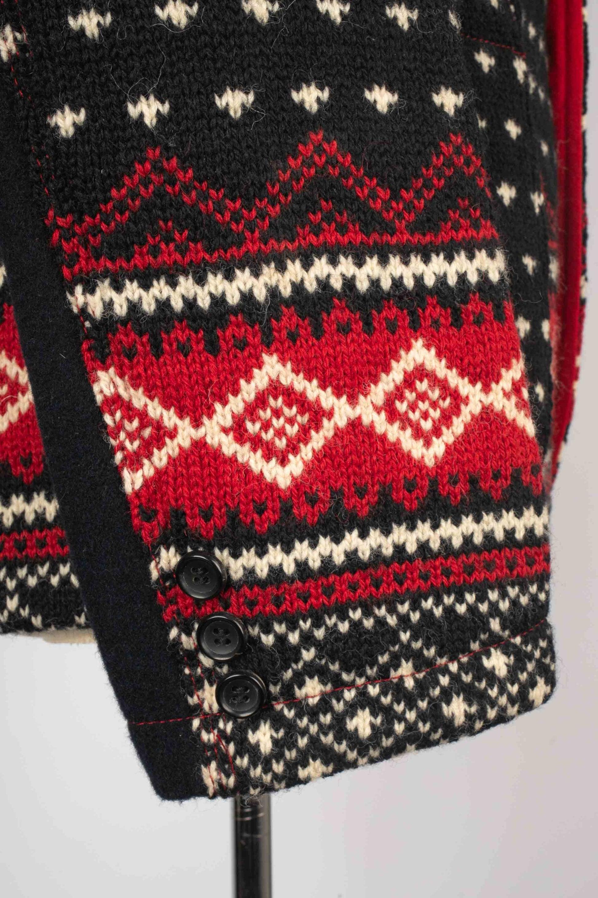 Comme Des Garçons Blended Wool And Cotton Jacket For Sale 3