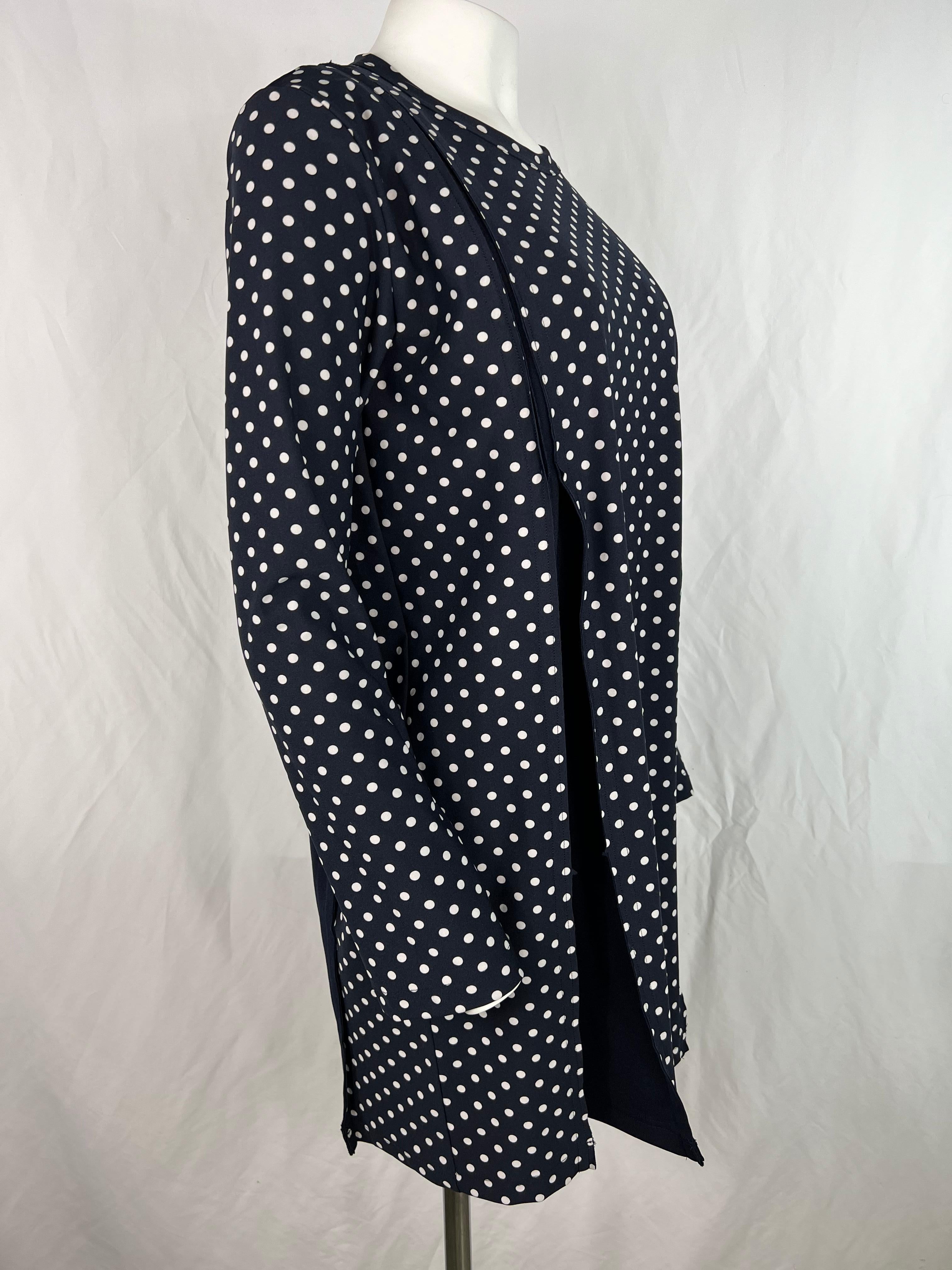 Black Comme des Garçons Blue and White Mini Dress, Size L For Sale