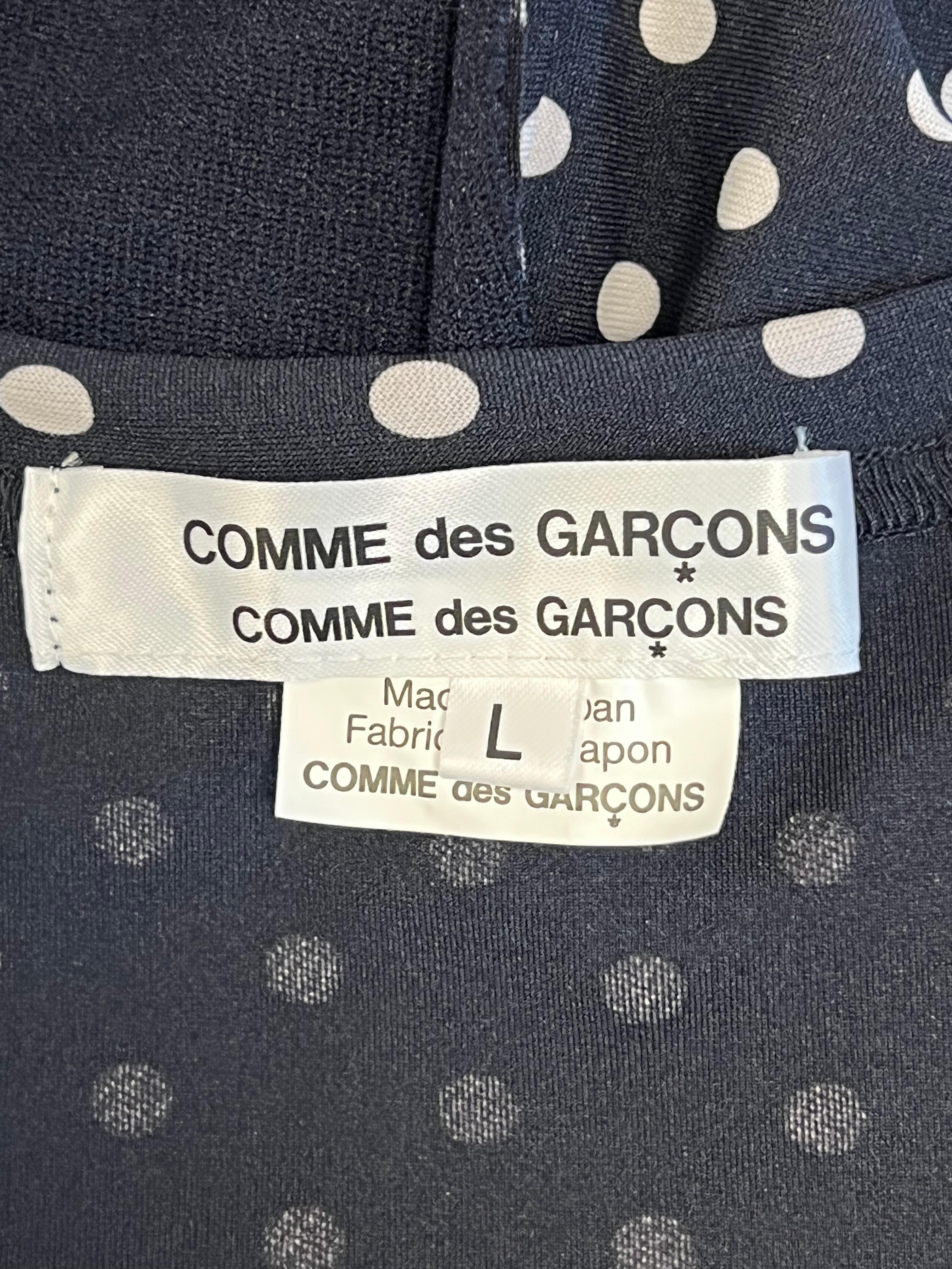 Comme des Garçons - Mini-robe bleue et blanche, taille L en vente 1