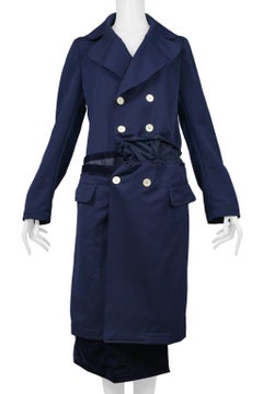 Comme Des Garcons Blue Deconstructed Coat 2008