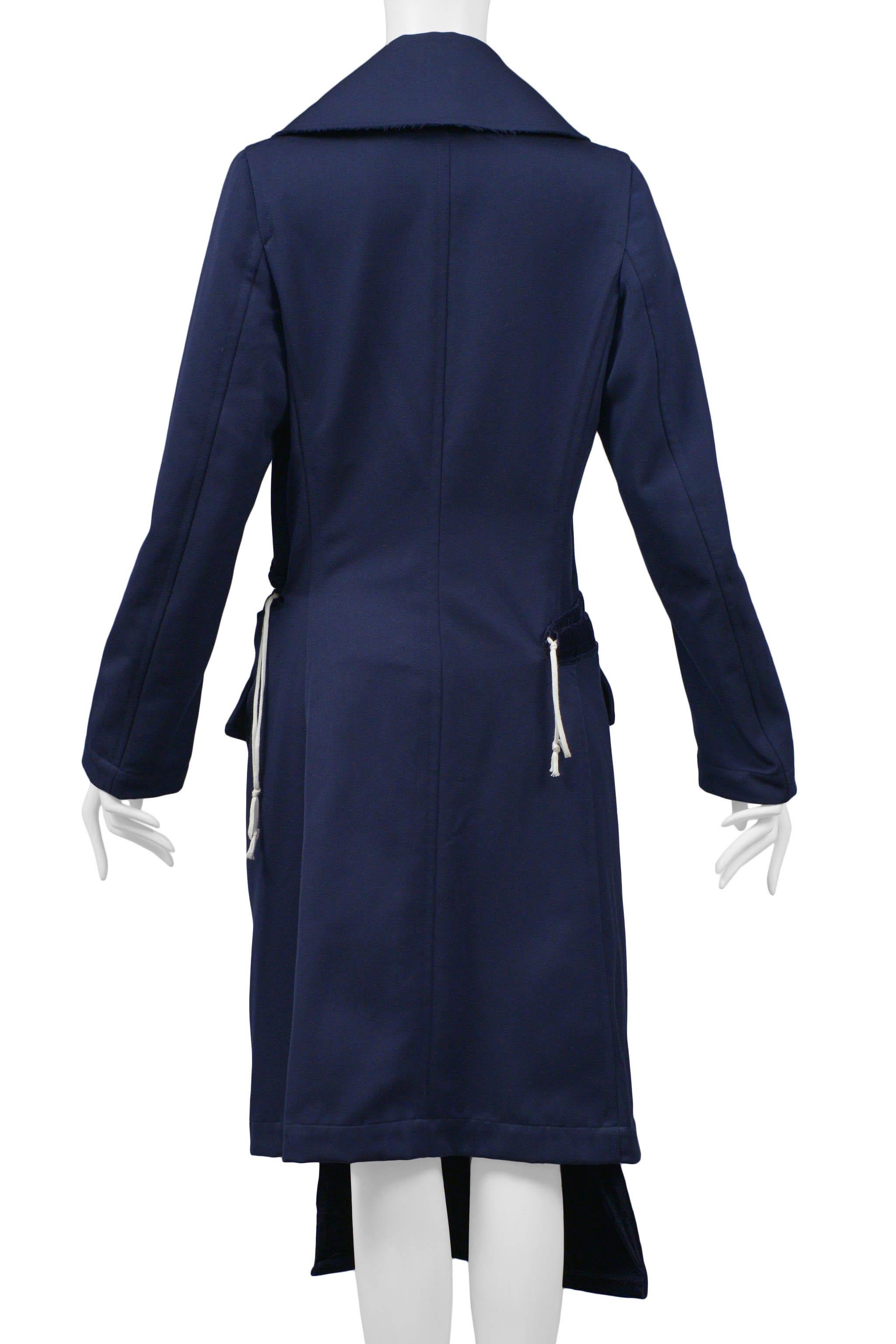 Comme Des Garcons Blue Deconstructed Coat 2008 For Sale 1