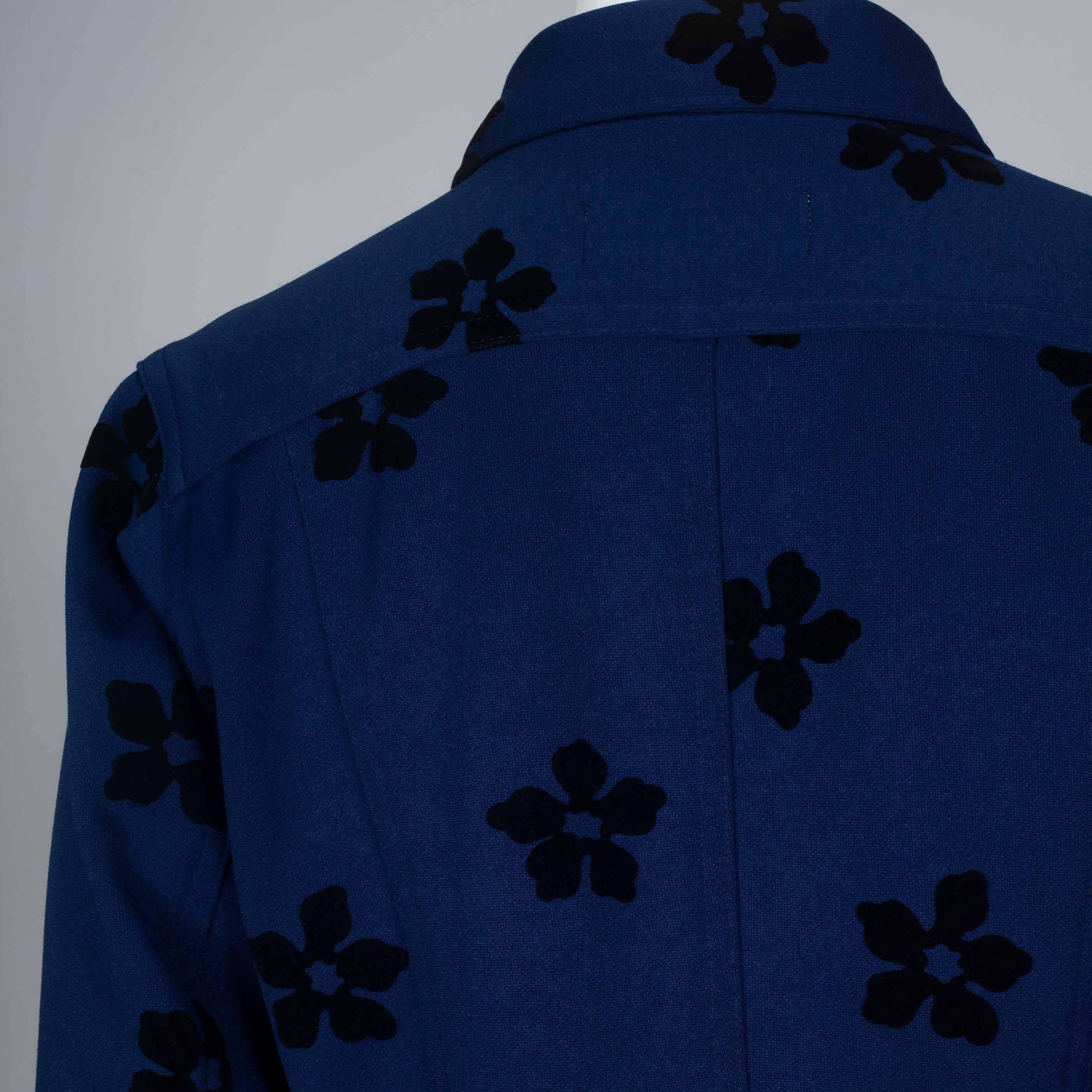 Comme des Garçons Blue Jacket with Velvet Flowers, 2003 7