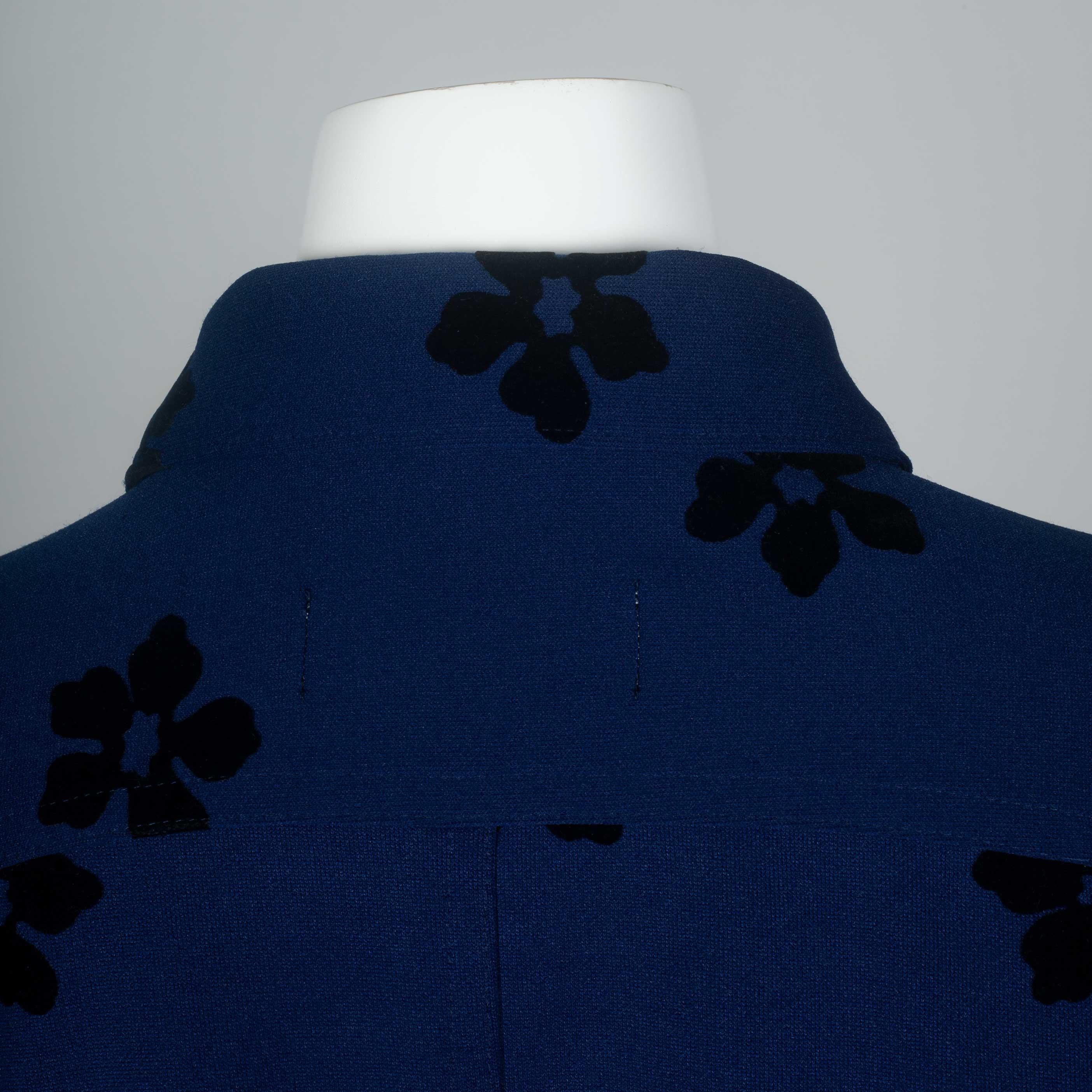 Comme des Garçons Blue Jacket with Velvet Flowers, 2003 8