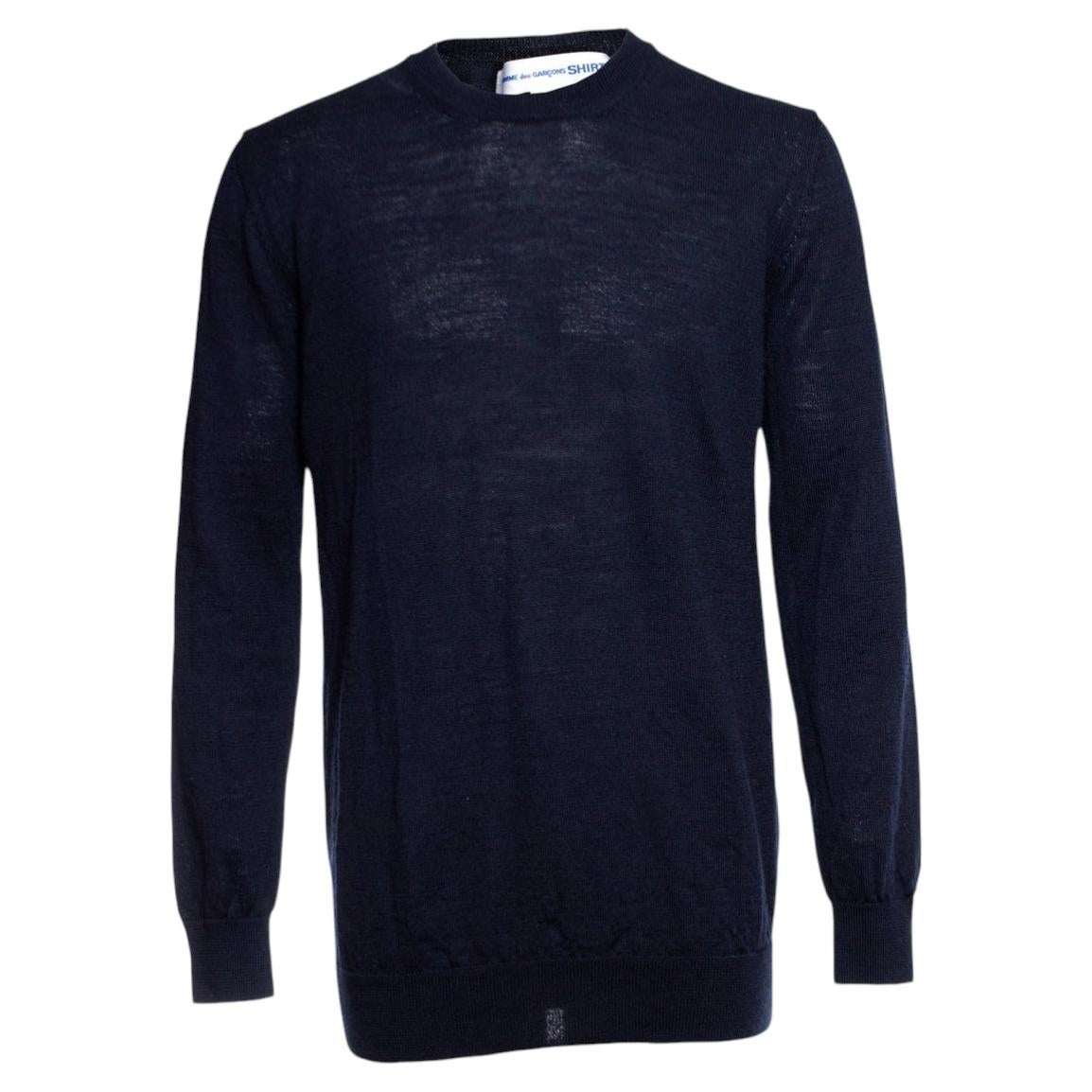 Comme Des Garçons, Blue wool sweater.