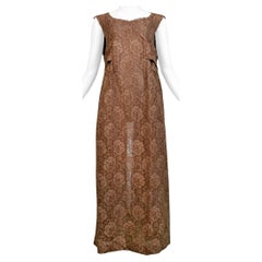 Used Comme Des Garcons Brown Lace Apron Dress