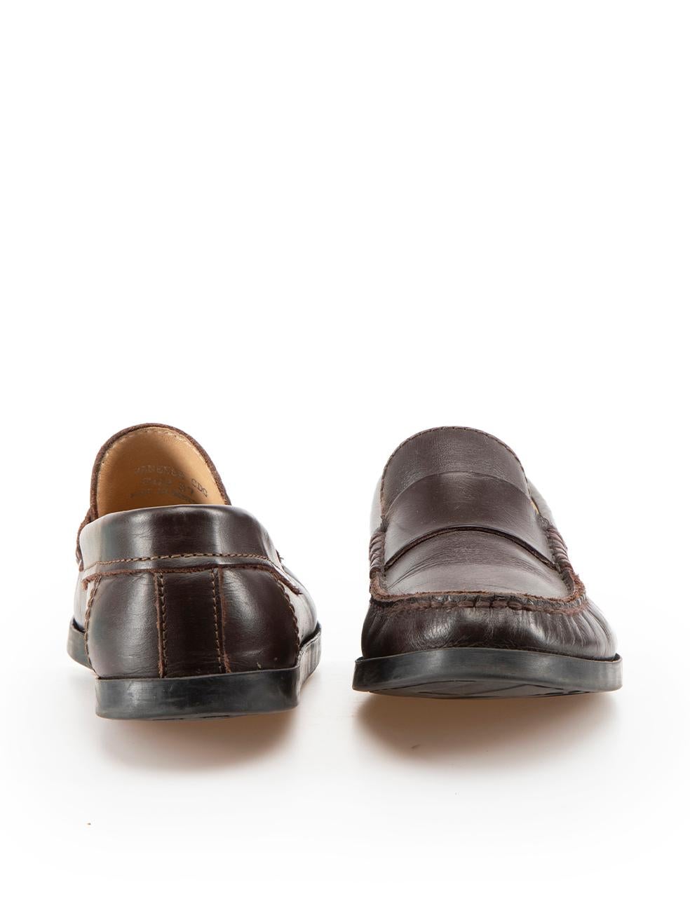 Comme Des Garcons Brown Leder Loafers Größe US 6.5 im Zustand „Hervorragend“ im Angebot in London, GB