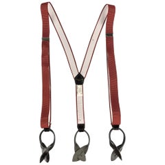 COMME des GARCONS Burgundy Elastic Suspenders