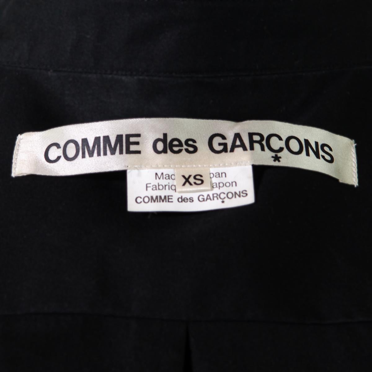 Comme des Garçons Button-up Schwarzes Chiffon Shirt Kleid  im Angebot 3