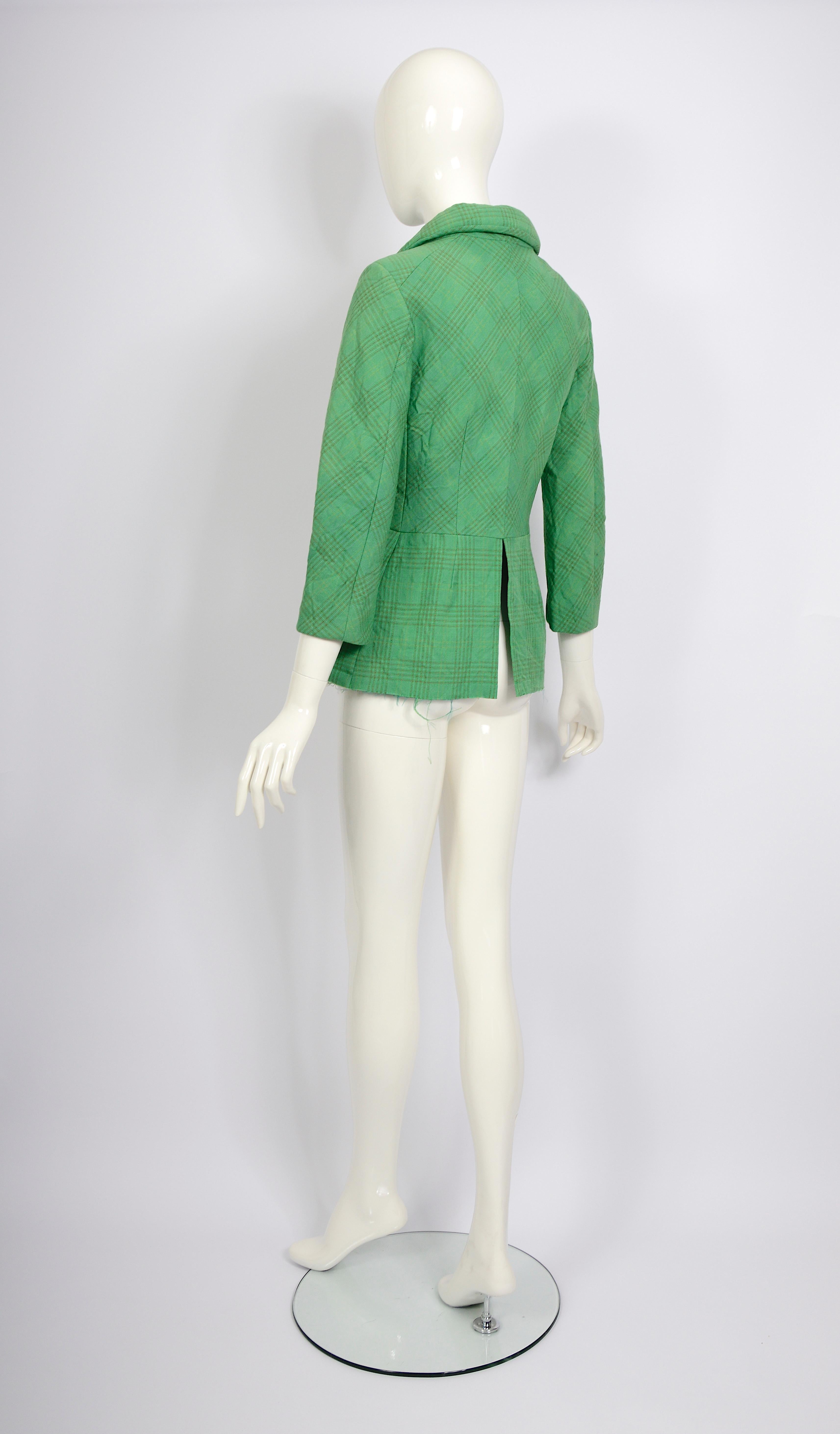 Comme des Garçons by Junya Watanabe vintage FW 2004 green padded basque jacket   For Sale 1