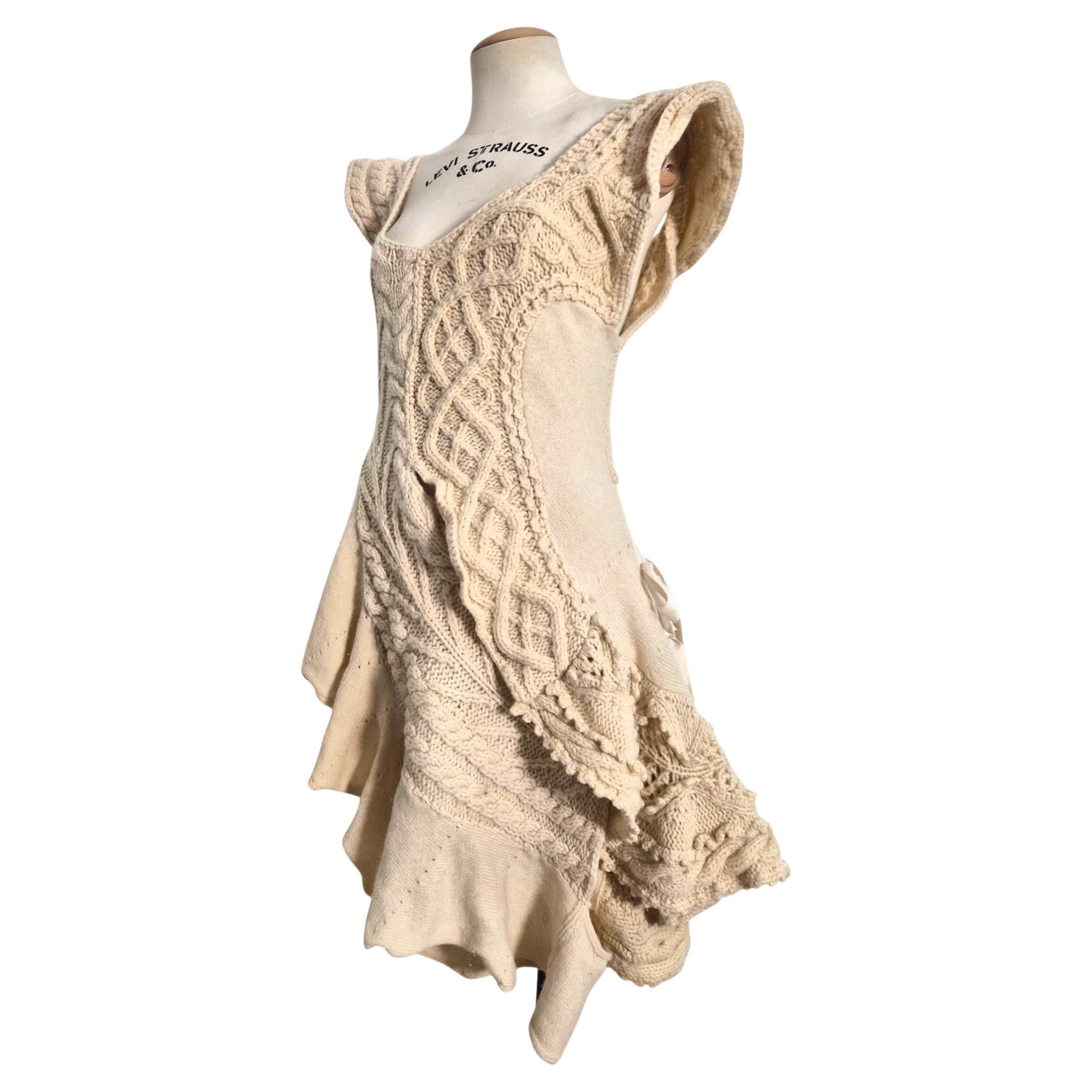 Comme des Garçons by Tao, hand crochet and knit wool dress, 2007