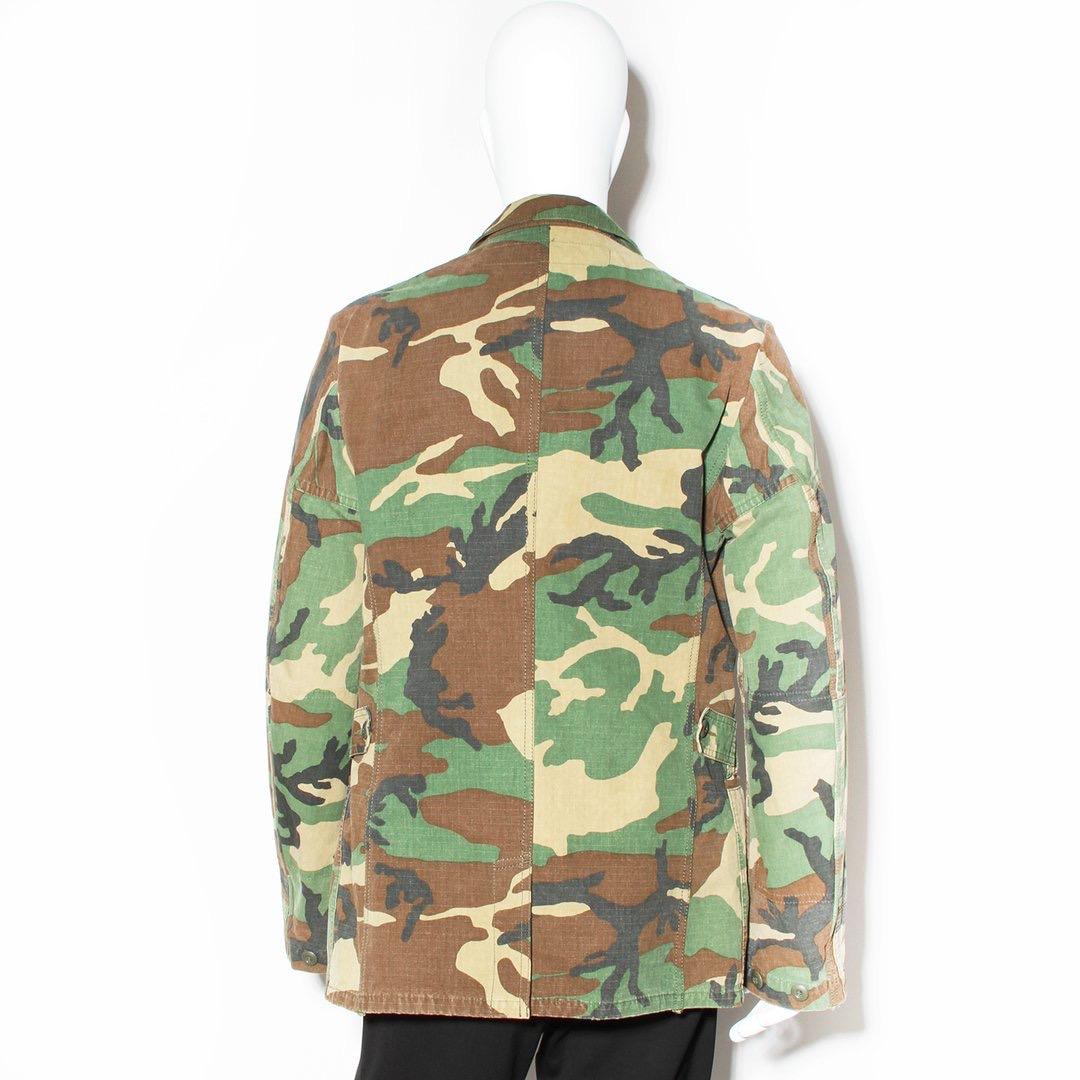 junya watanabe camouflage-panelled coat