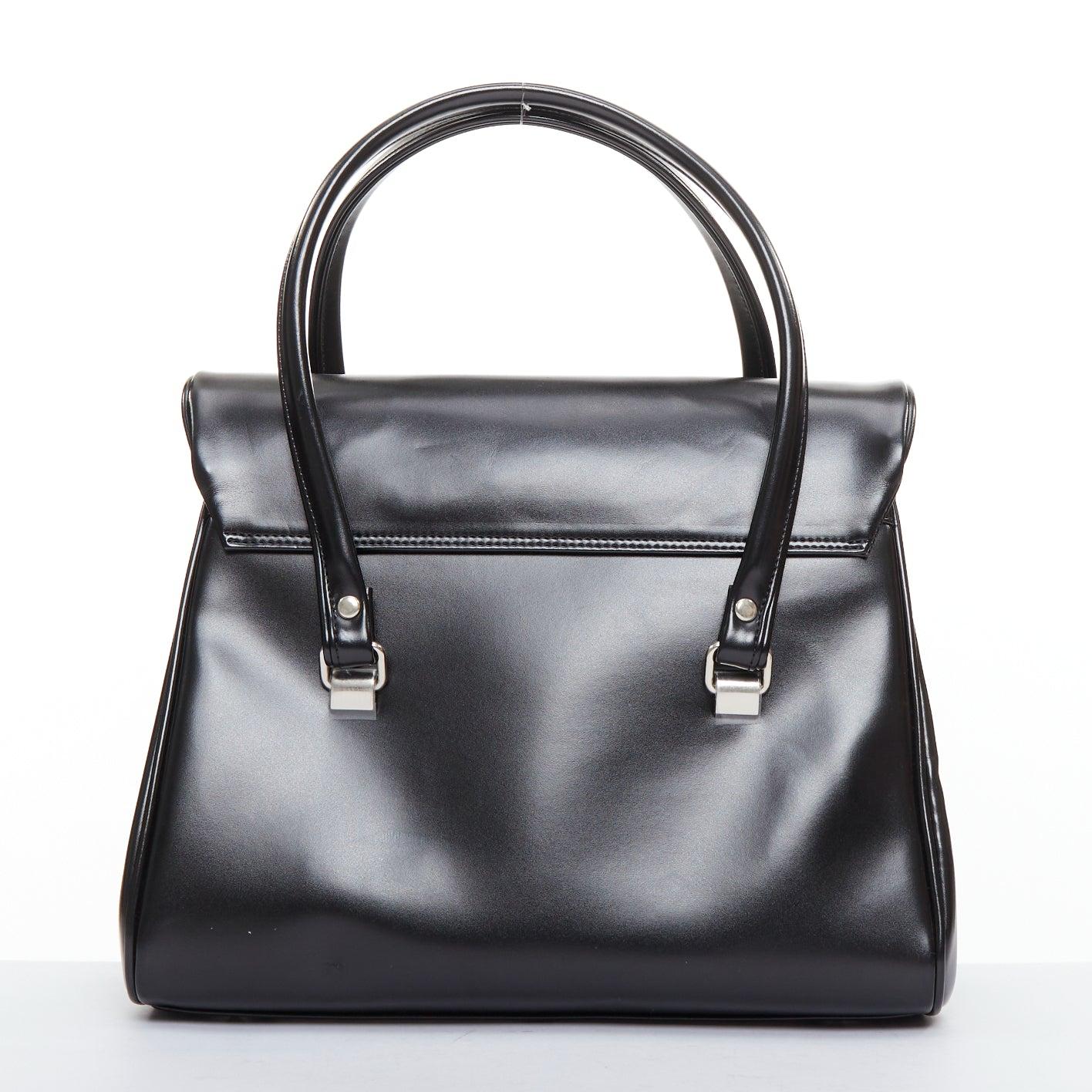 COMME DES GARCONS CDG schwarzer Seesack aus geschliffenem Kunstleder Damen im Angebot
