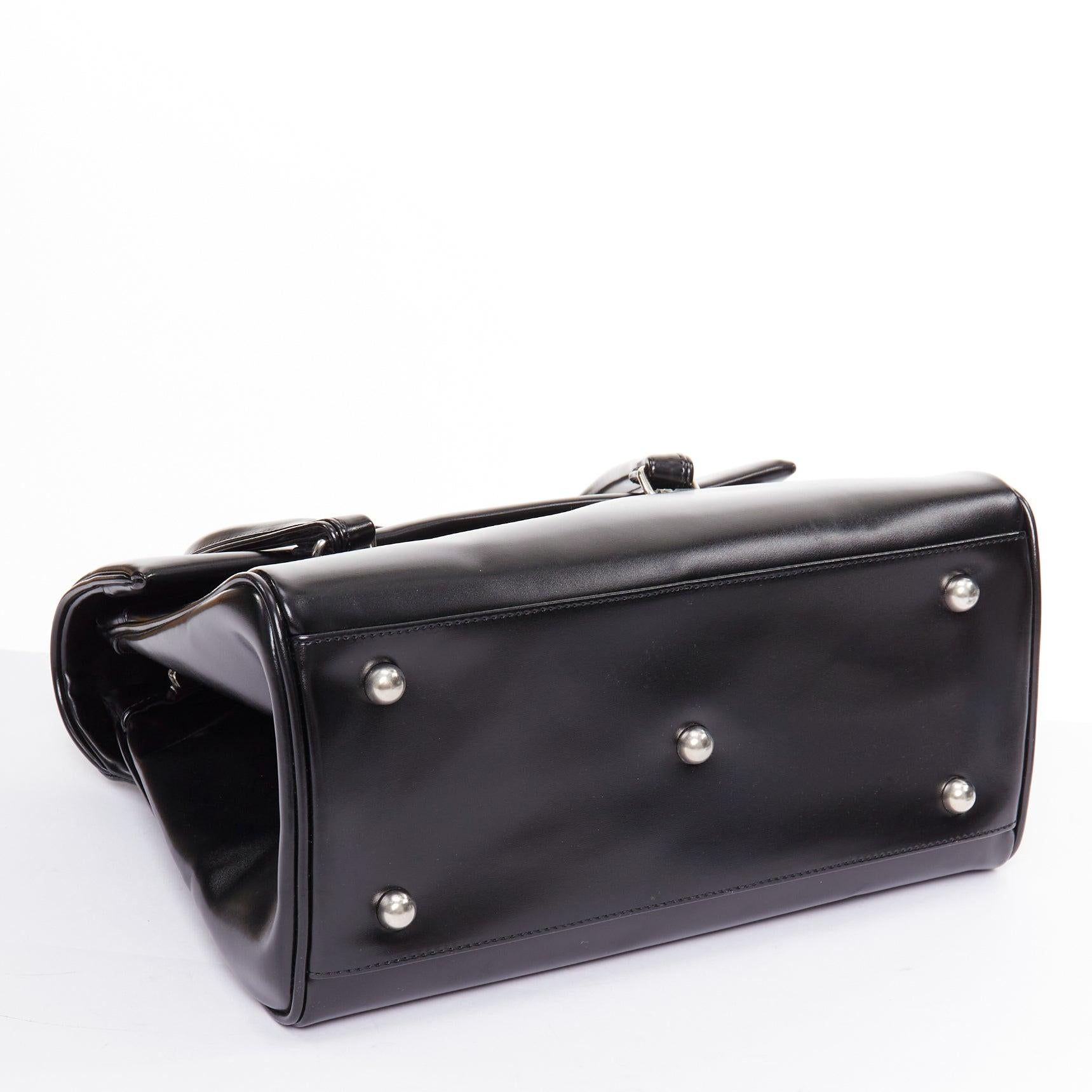 COMME DES GARCONS CDG schwarzer Seesack aus geschliffenem Kunstleder im Angebot 1