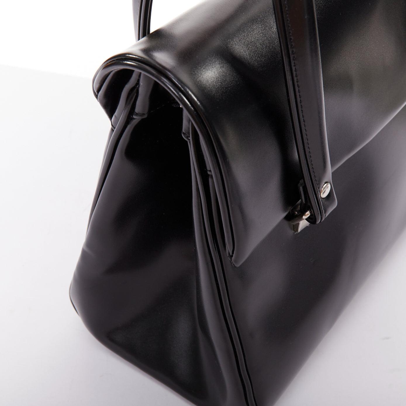 COMME DES GARCONS CDG schwarzer Seesack aus geschliffenem Kunstleder im Angebot 3