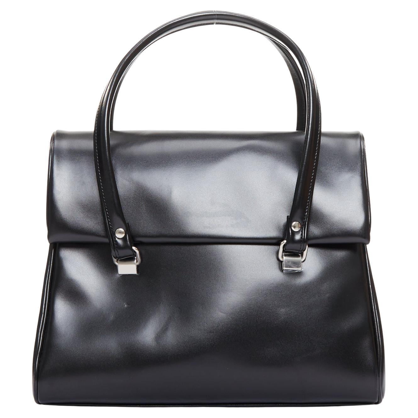 COMME DES GARCONS CDG schwarzer Seesack aus geschliffenem Kunstleder im Angebot