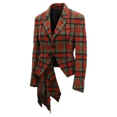 Comme Des Garcons CDG Multicoulored Plaid Tailored Blazer