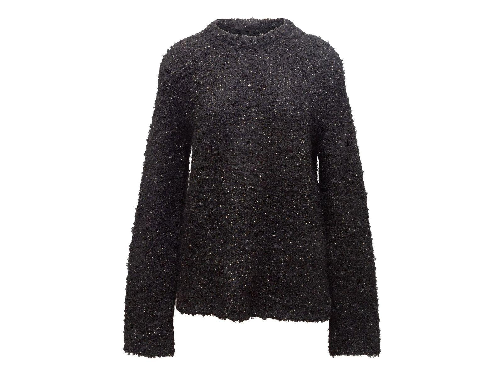 Black Comme Des Garcons Charcoal Wool Sweater