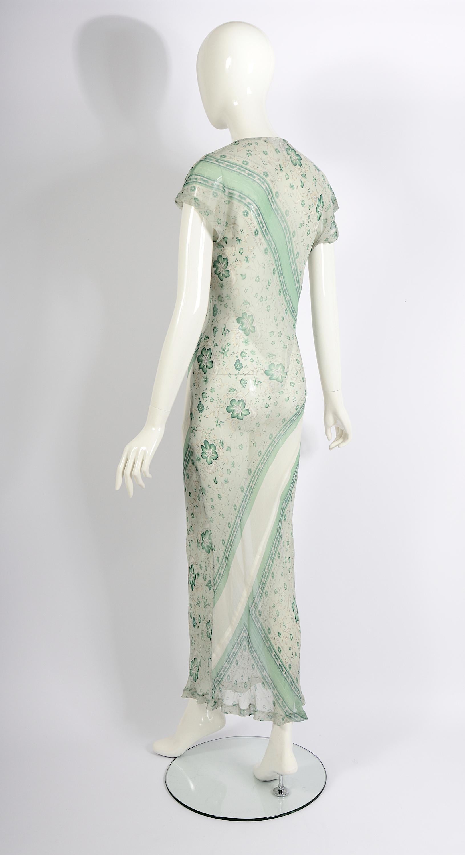 De las mujeres Comme des Garcons otoño 1993 colección Synergy vestido slip con estampado floral y corte al bies en venta