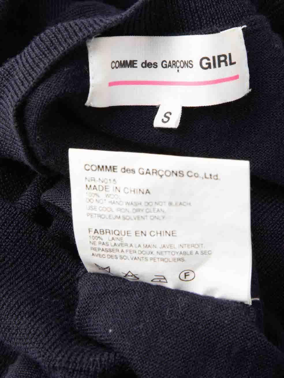 Comme Des Garcons Comme Des Garcons GIRL Navy Beaded Detail Jumper Size S For Sale 2