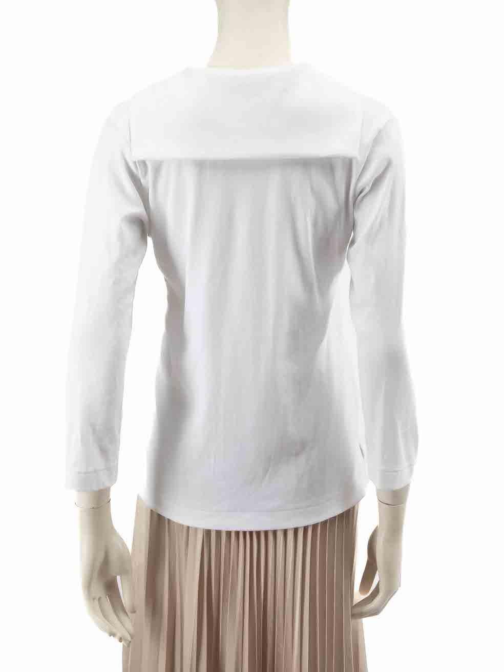 Gray Comme Des Garcons Comme Des Garcons GIRL White Sailor Collar Top Size M