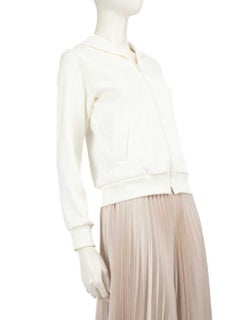 Comme Des Garcons Comme Des Garcons GIRL White Sailor Collar Zip Jacket Size M