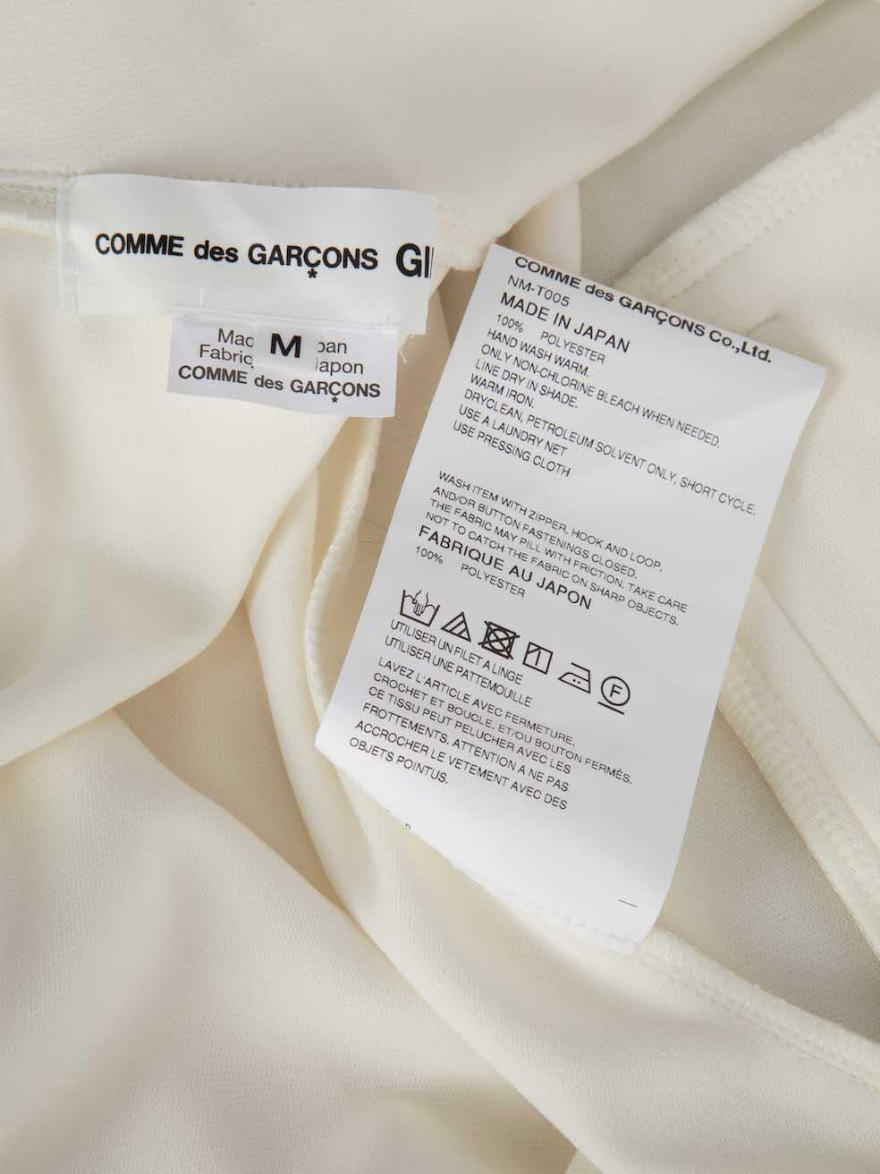 Comme Des Garcons Comme Des Garcons GIRL White Sailor Collar Zip Jacket Size M 2