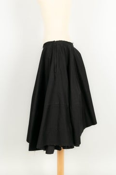 Comme des Garçons - Jupe en coton parachute noir