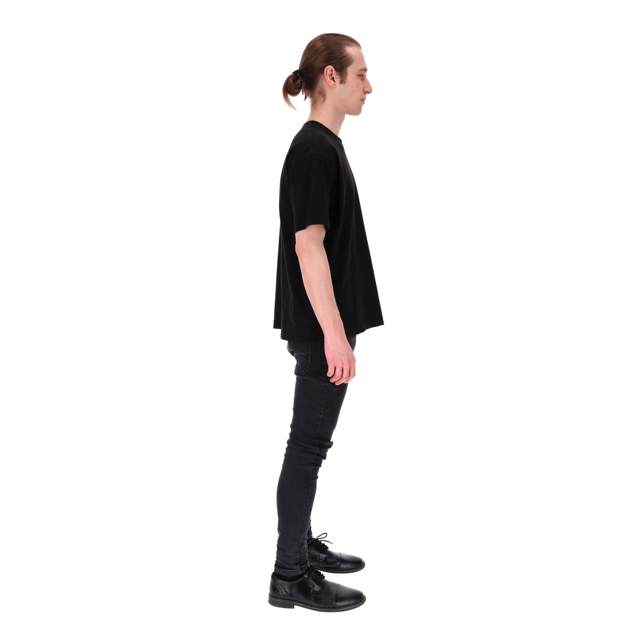 Black Comme Des Garcons Cotton T-Shirt For Sale