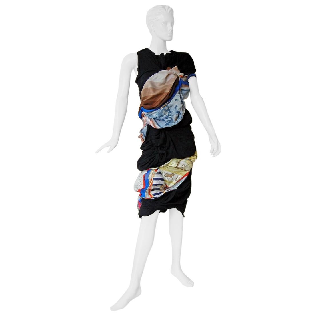 Comme des Garcons Coveted 2011 Hybrid Vintage Scarf Dress For Sale