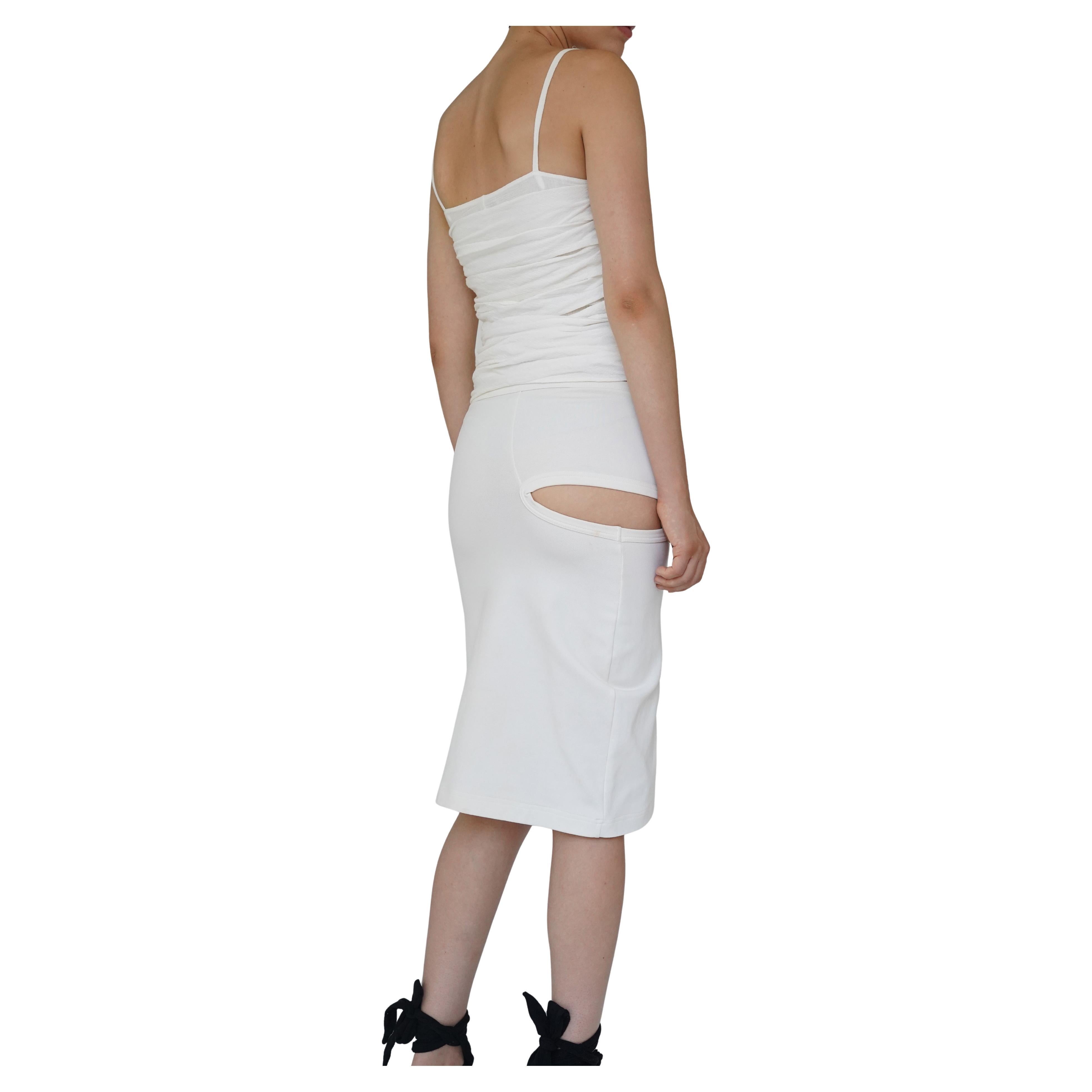 Comme des Garçons Cut-Out Jersey Skirt — Autumn/Winter 1990 (AD1990) In Good Condition For Sale In Berlin, DE