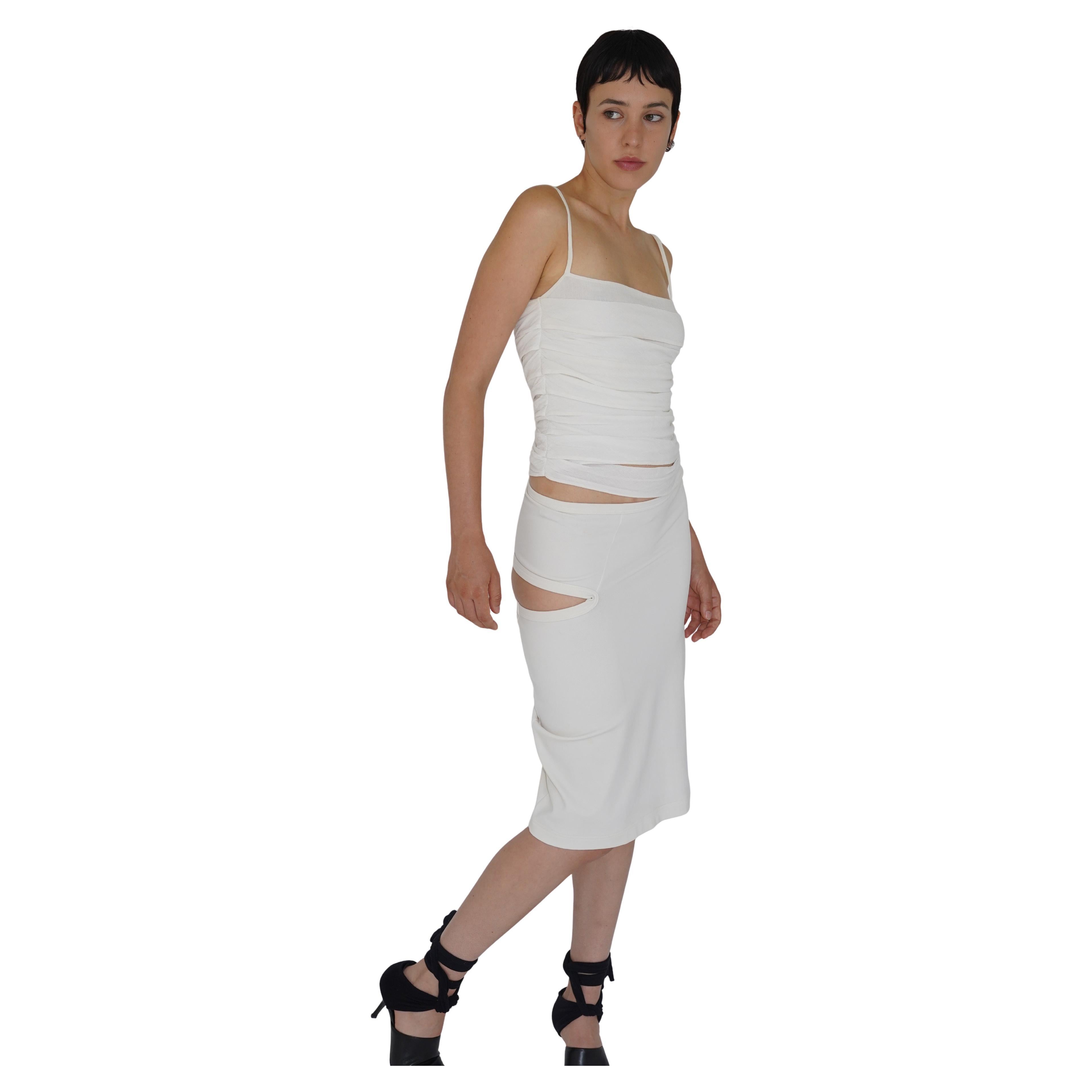 Women's Comme des Garçons Cut-Out Jersey Skirt — Autumn/Winter 1990 (AD1990) For Sale