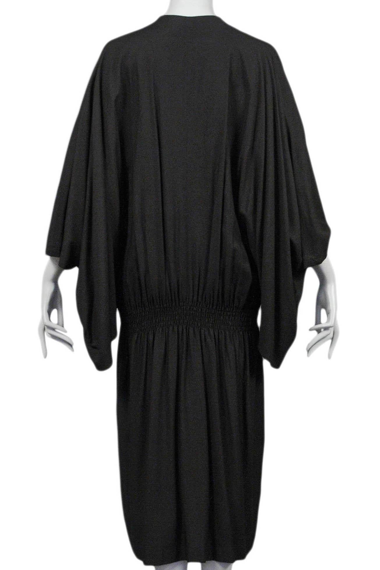 Comme Des Garcons Dark Brown Kimono Sleeve Dress With Elastic 1982 In Excellent Condition For Sale In Los Angeles, CA