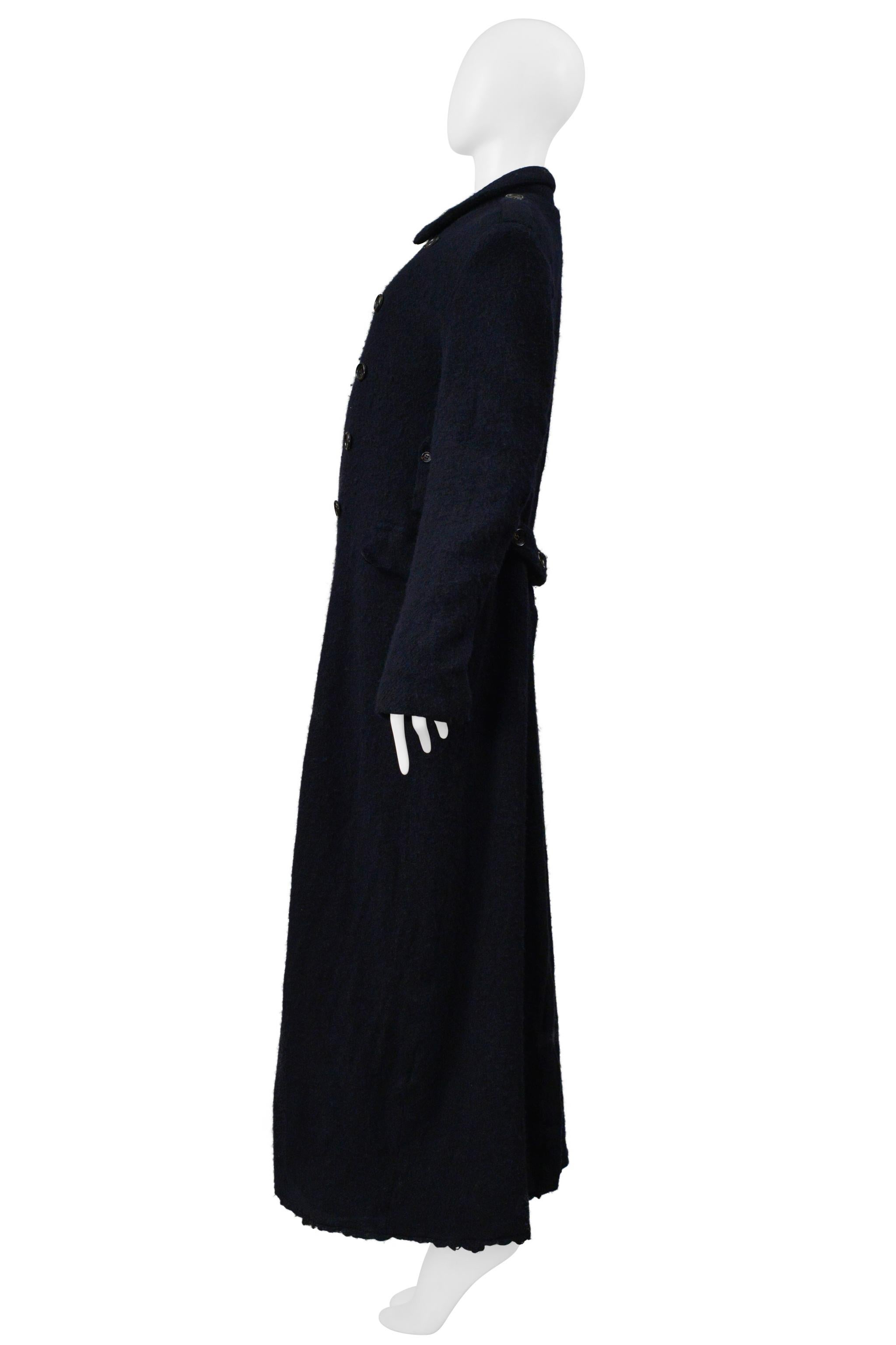 Comme Des Garcons Cappotto doppiopetto in lana blu scuro 1999-2000 In condizioni ottime in vendita a Los Angeles, CA