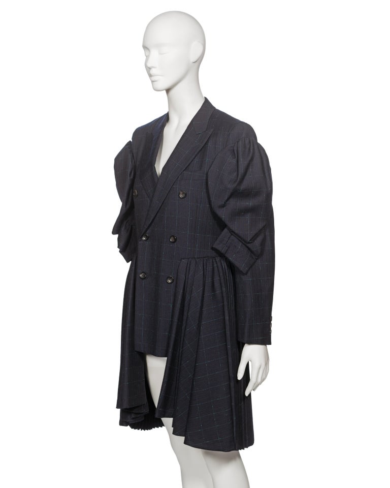 Comme des Garçons Deconstructed 4-Sleeve Jacket with Pleated Skirt 