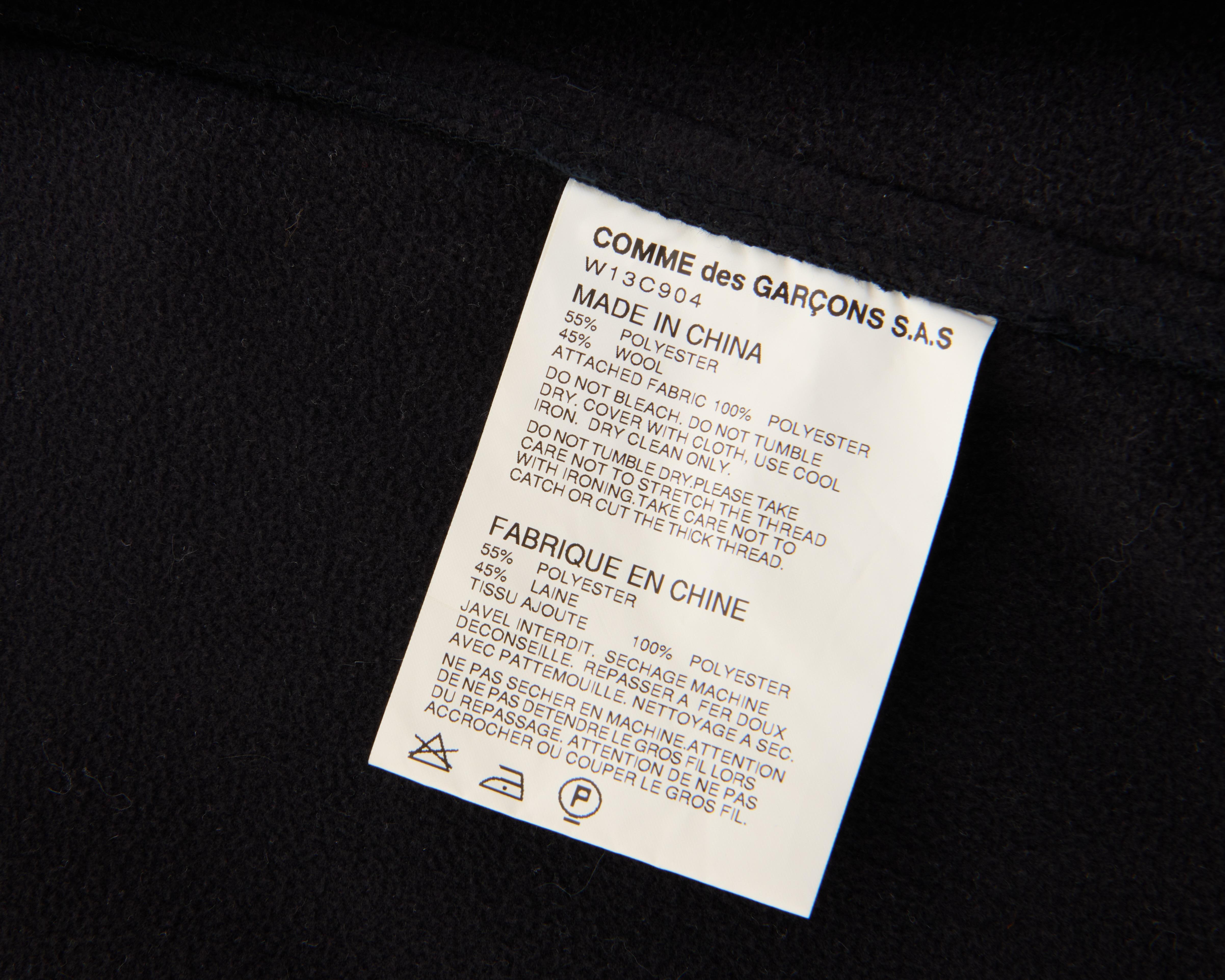 Comme des Garçons Early 2010's Black Hooded Oversized Cape For Sale 8