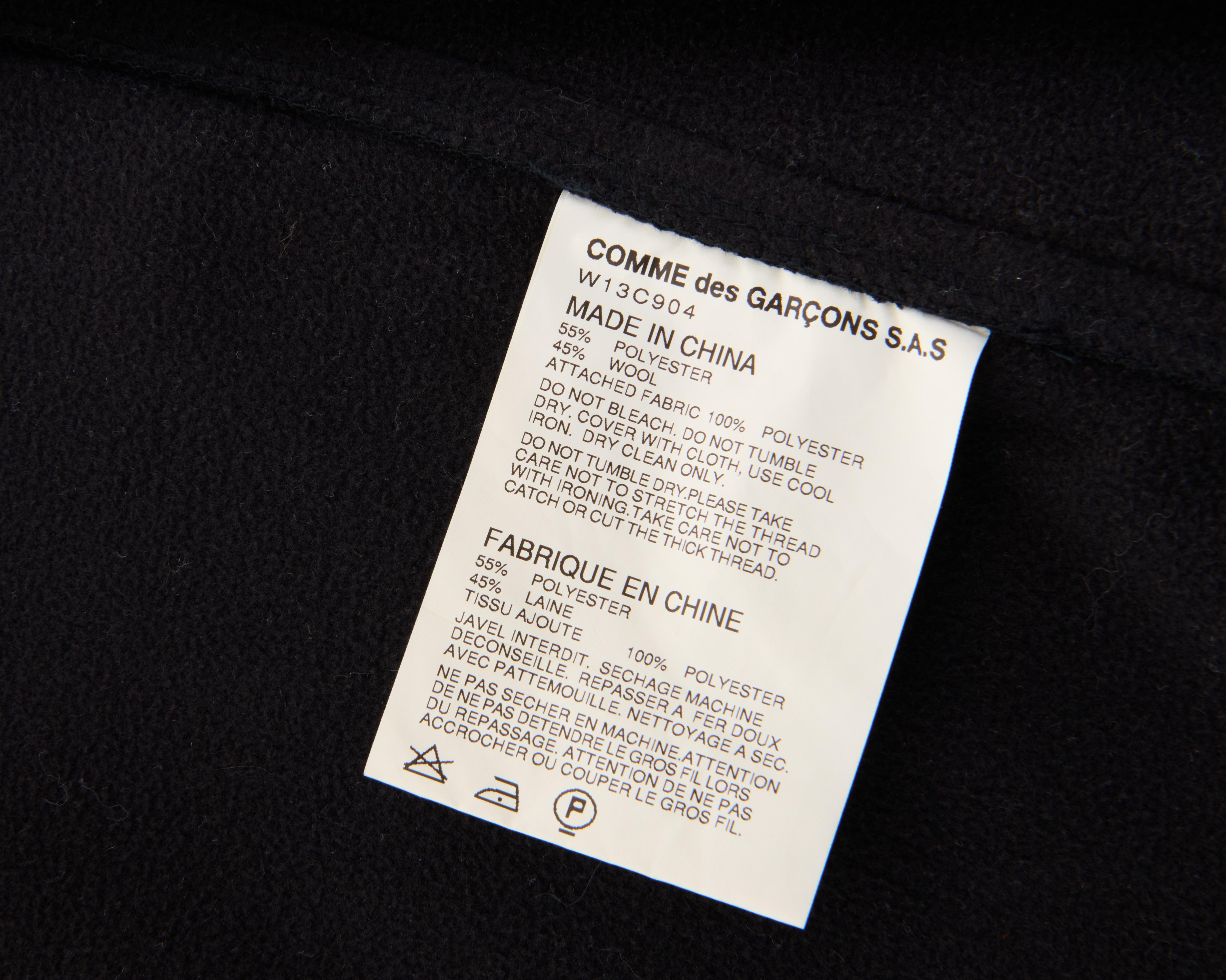 Comme des Garçons Early 2010's Black Hooded Oversized Cape For Sale 9