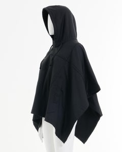 Comme des Garçons Early 2010's Black Hooded Oversized Cape