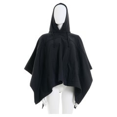 Comme des Garçons Capa negra oversize con capucha Early 2010