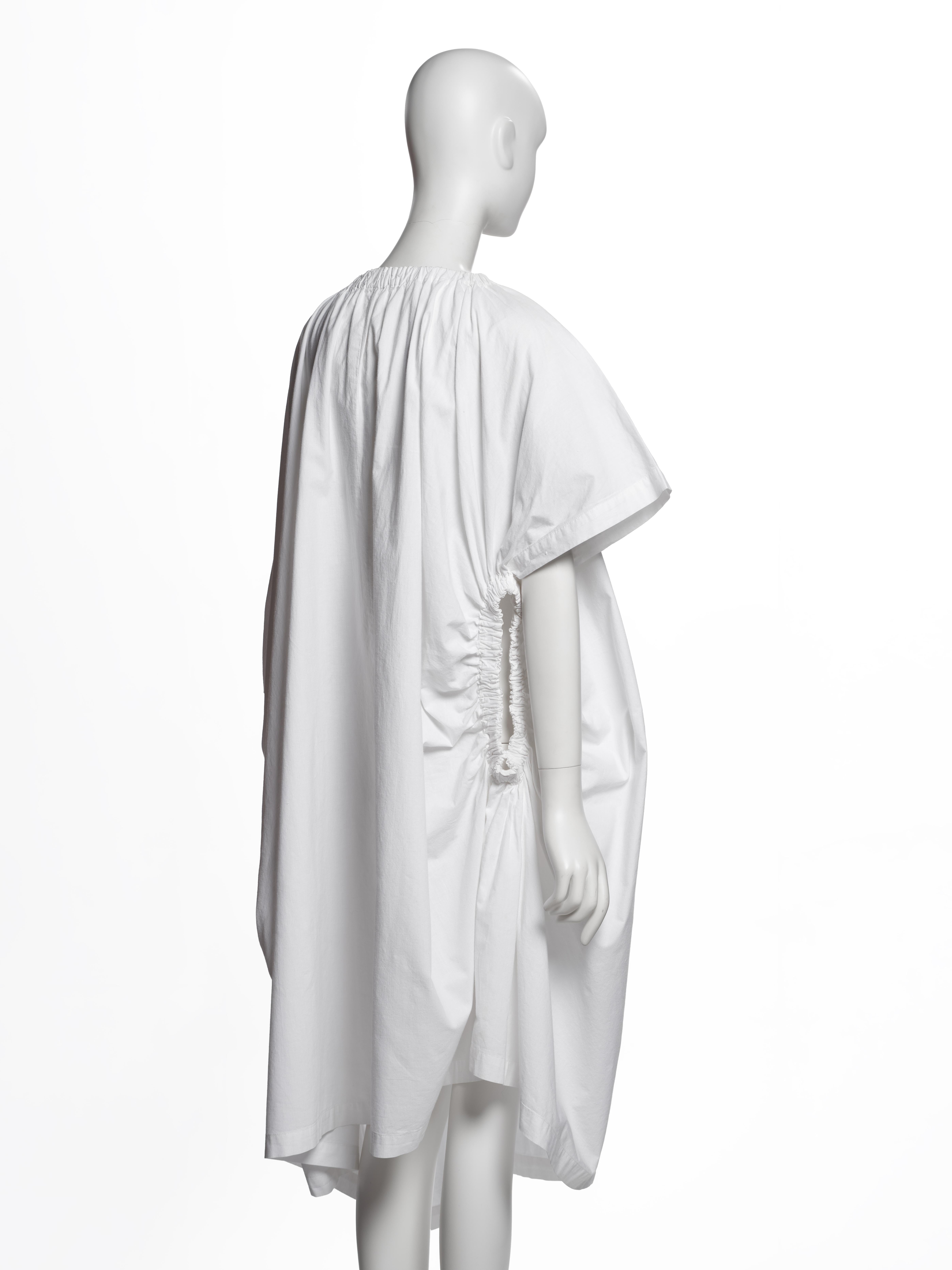 Comme des Garçons Early White Cotton 'Round Rubber' Collection Dress, SS 1984 en venta 7